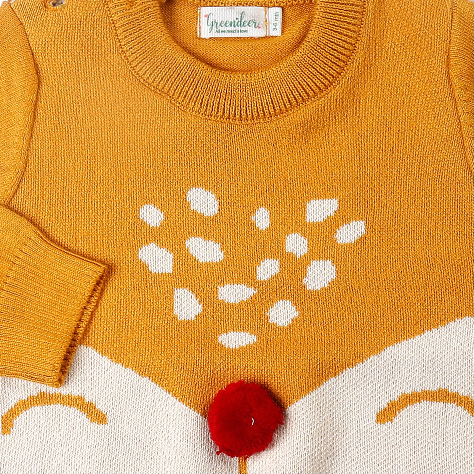 Serene Reindeer Sweater - Mustard 