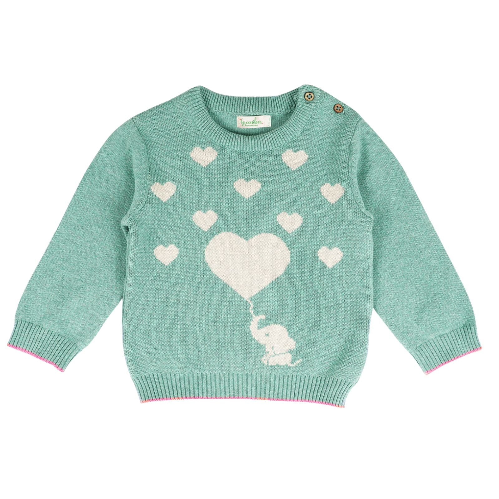 Lovable Baby Elephant Sweater Set of 2 - Blue
