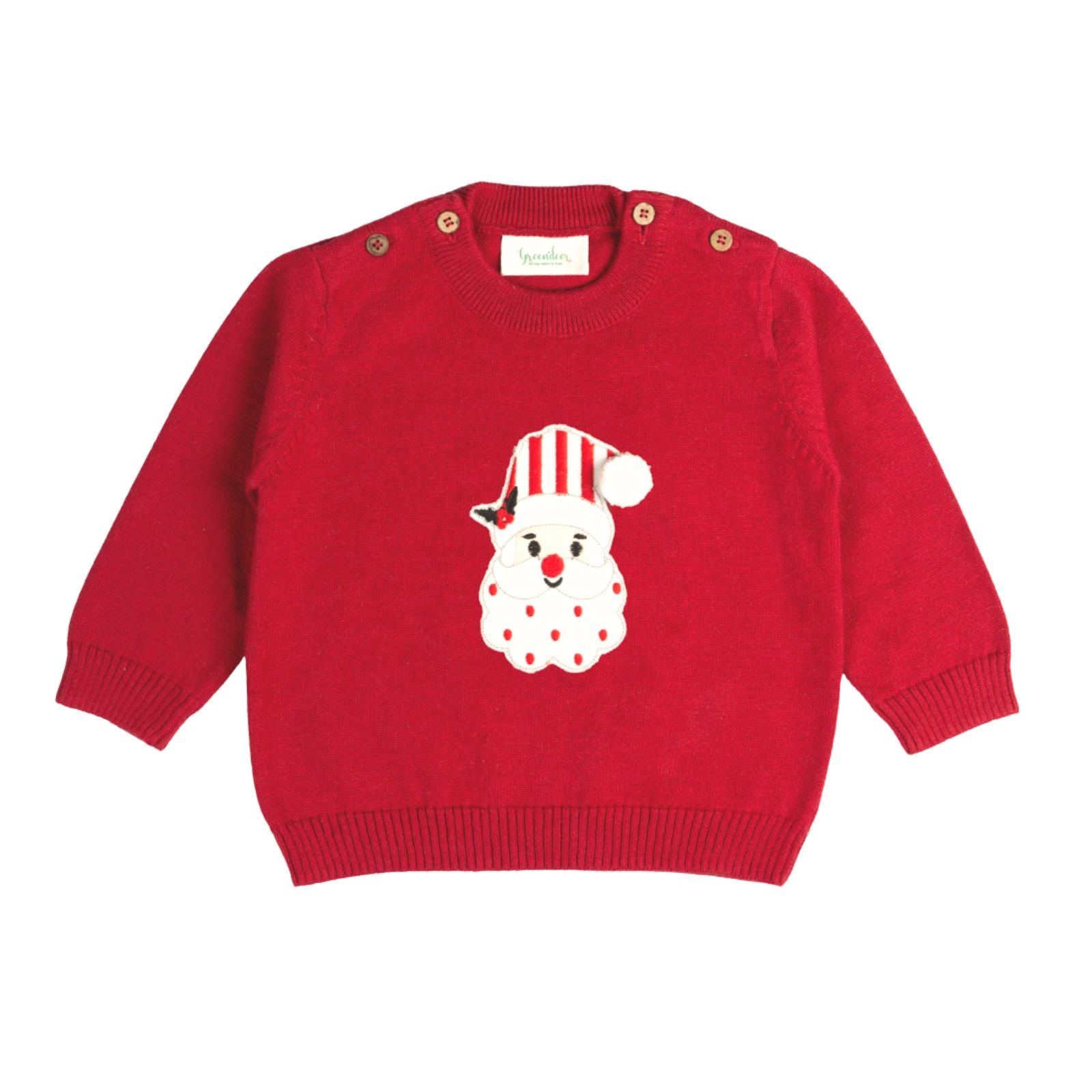 Wishful Santa Sweater Set - Deep Red