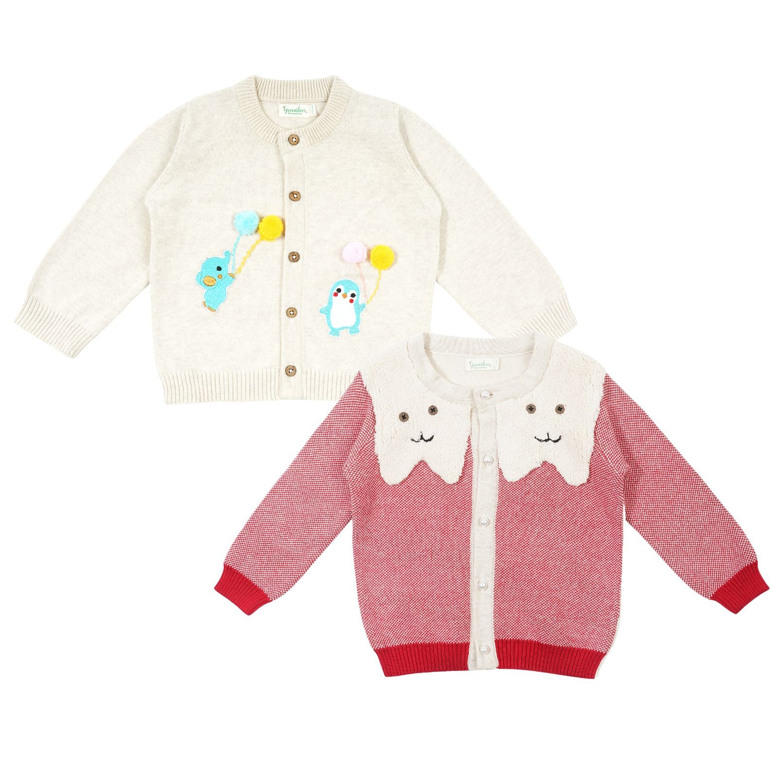 Balloon and Wiskers Jacquard Sweater Combo - Multicolor