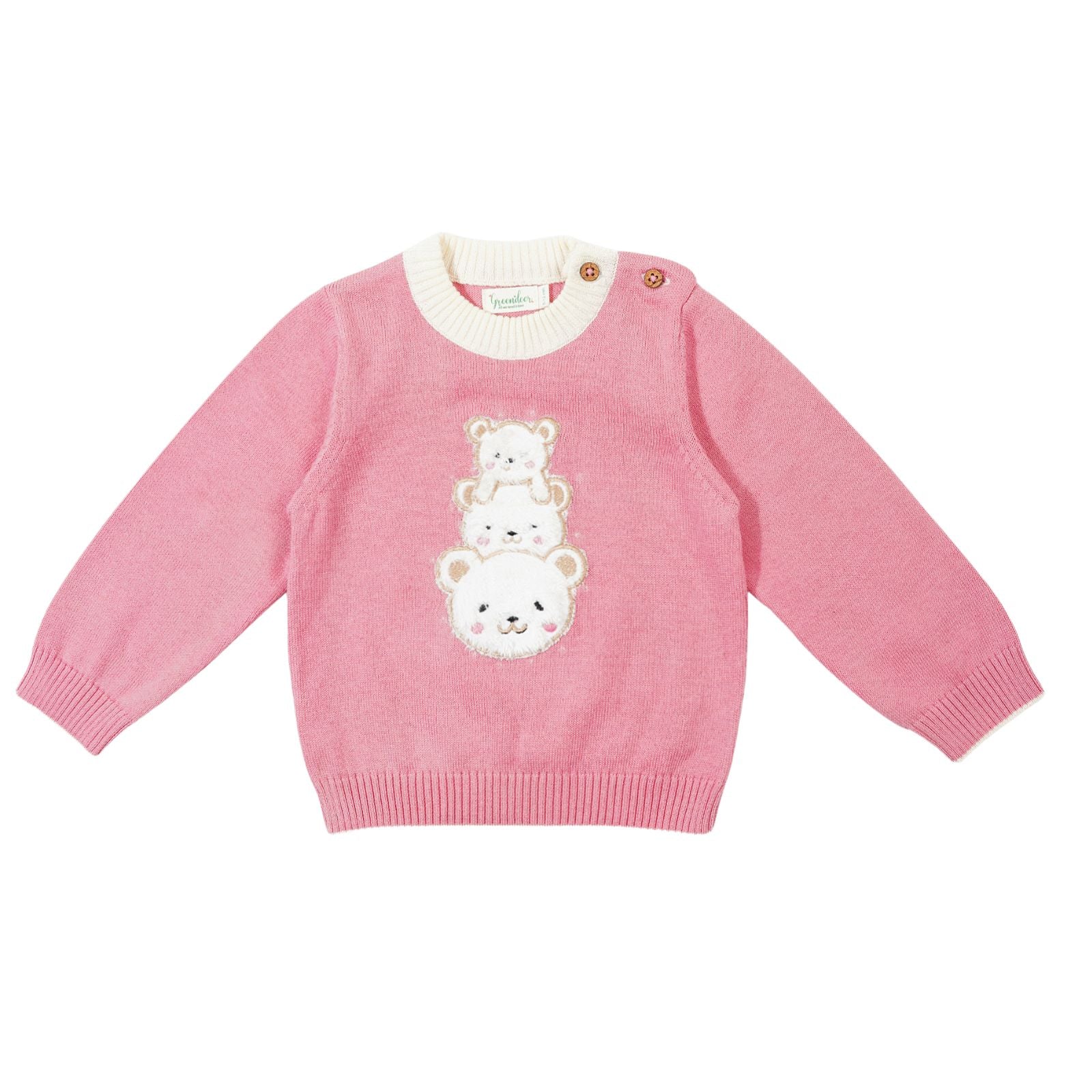 Adorable Bear Family and Wisker Jacquard Sweater Combo - Multicolor