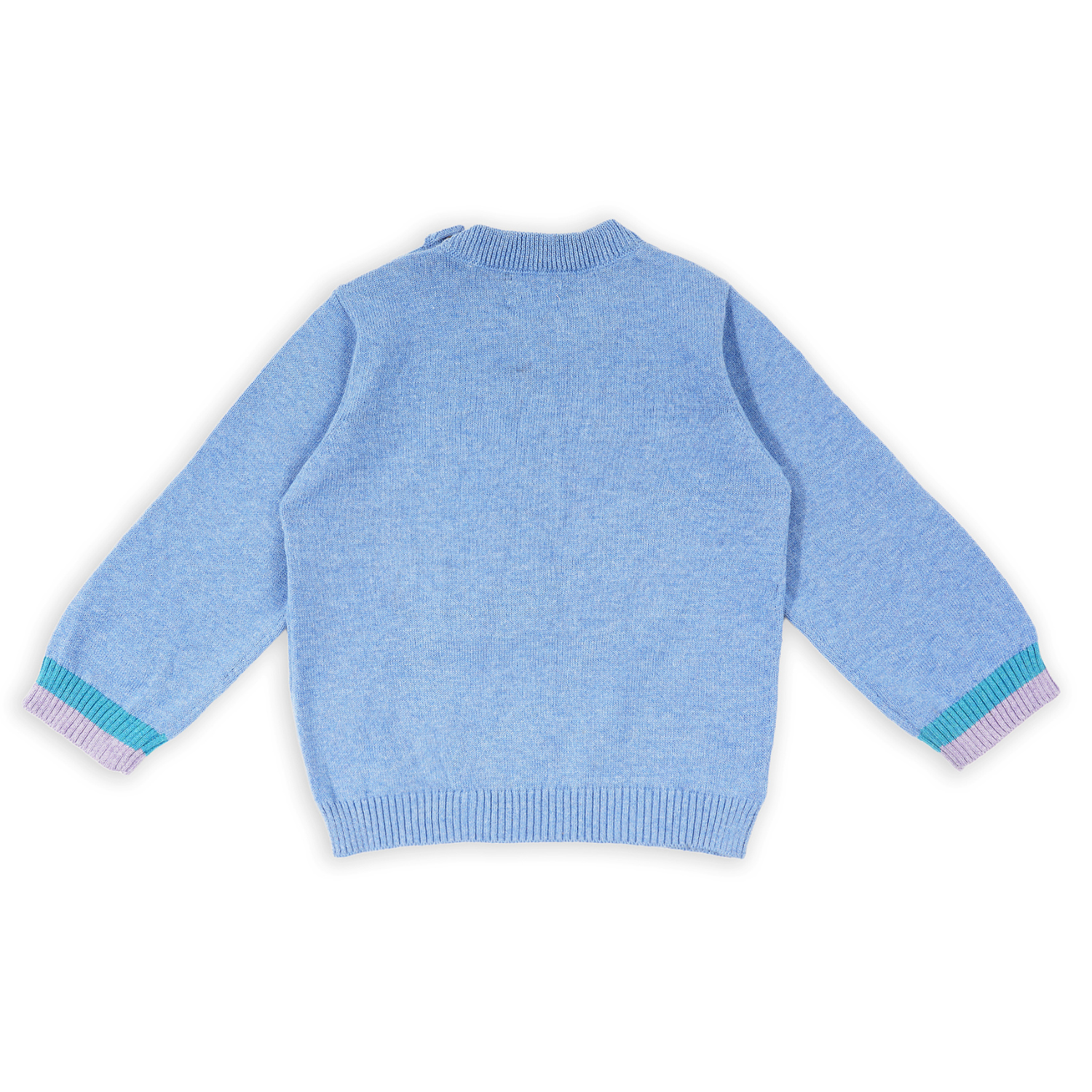 Blue and Organic White Ballon Teddy Hug Sweater Combo Set of 2