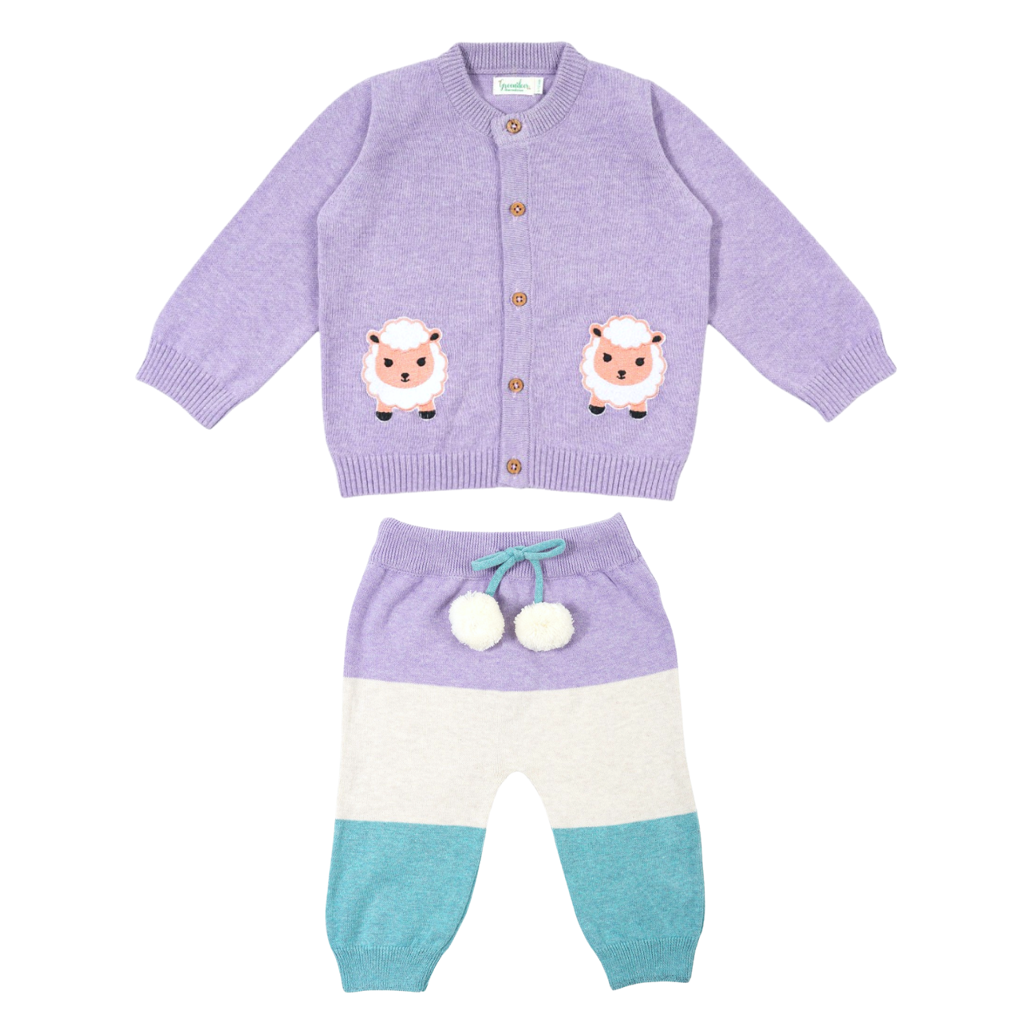 Lavender Fluffy Sheep Sweater Set
